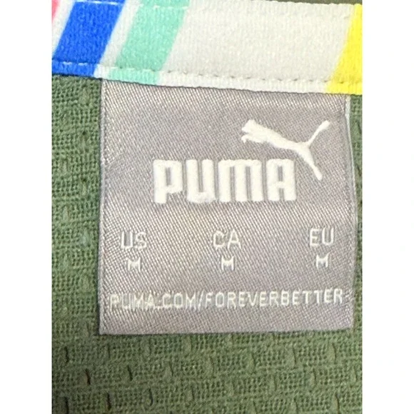 Puma Womens Half Zip Windbreaker Thyme Green Pullover Jacket Size M NEW - Picture 6 of 7